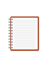 spiral notebook with white sheets of paper - office item