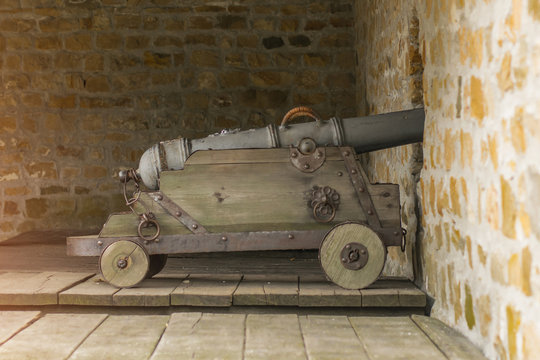 Photo of the cannon to protect the fortress of the Ukrainian Cossacks. Can be used for textures in game development