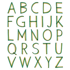 Hand-drawn alphabet. Calligraphy font. Modern brush lettering. Grunge style alphabet.