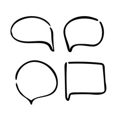 Chat message set icon. Vector illustration. Eps 10