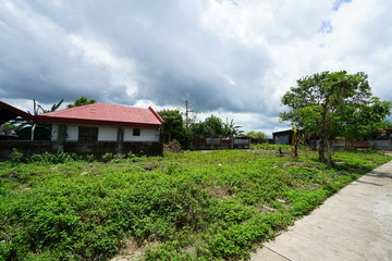 Fototapeta na wymiar Typical neighborhood view in rural Philippines