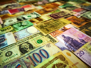 Obraz na płótnie Canvas Background made of money banknotes