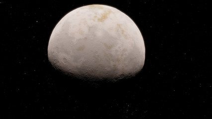 Fantastic Ice Exoplanet or Pluto 3D illustration (Elements of this image furnished by NASA)