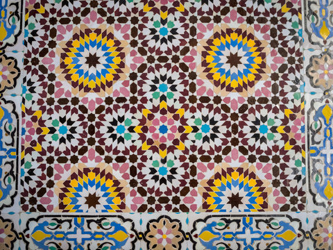 Traditional oriental Moroccan mosaic