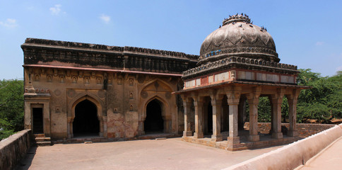Walled mosque and tomb of Khwaja Mohammad in Mehrauli, New Delhi, India