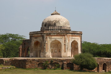 South-western facade of the tomb of Mohd Quli Khan in Mehrauli, New Delhi, India 
