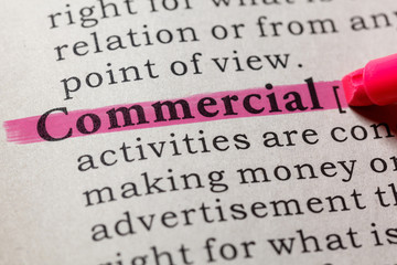 Fototapeta premium definition of commercial