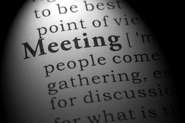 Obraz premium definition of meeting