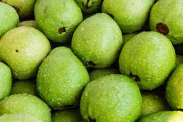 delicious guavas exposed for sale