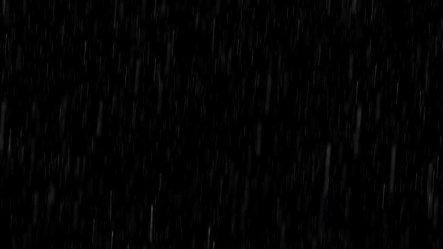 Pouring heavy rain on a black background HD
