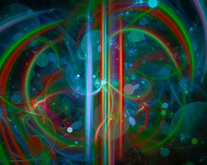 abstract digital fractal, fantasy design, disco