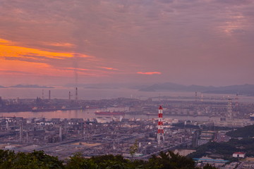 水島工場夕景
