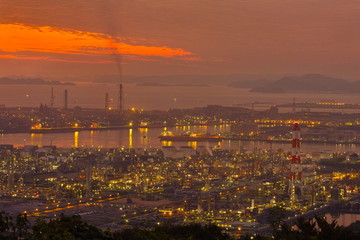 水島工場夕景