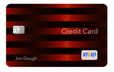 MODERN DESIGN CREDIT CARD- Here is a generic credit card  with a minimal amount of graphics on the front that is the trend for modern credit card designs.