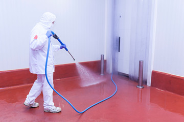 The meat cutting room