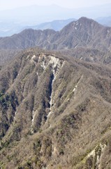 蛭ヶ岳より早春の臼ヶ岳と同角ノ頭