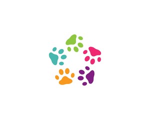 Paw logo vector