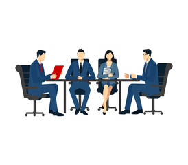 Office Work, workflow, coworking, Teamwork. Business meeting in the company. office meeting