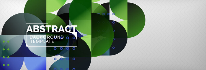 Circles and semicircles abstract background, circle design business template