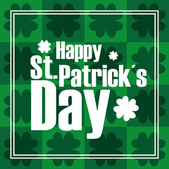 Naklejka premium st patrick day with pattern clovers