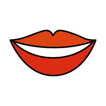 sensuality lips woman icon