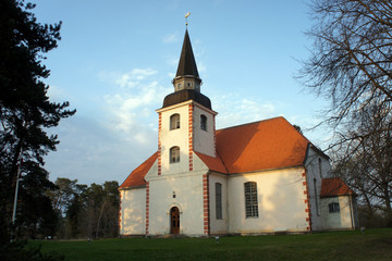 Fototapeta na wymiar Liepupe Evangelical Lutheran Church.Latvia. 