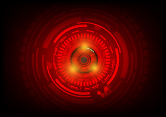 Red eye abstract technology circle