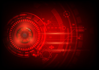 Red eye abstract technology circle