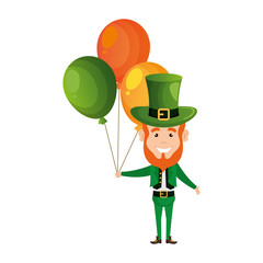 leprechaun with balloons helium saint patrick character