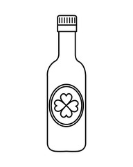 beer bottle with clover