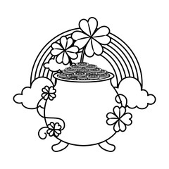 treasure cauldron with rainbow