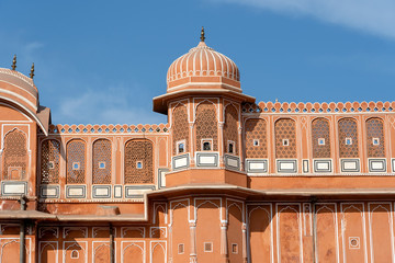 Hawa Mahal, pink palace of winds in old city Jaipur, Rajasthan, India