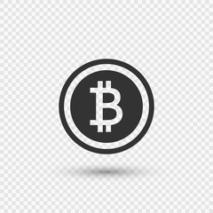 Bitcoin icon.logo finance on transparent background.vector Illustrator