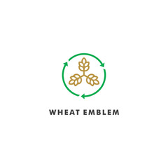 Wheat Store Logo Template vector illustration