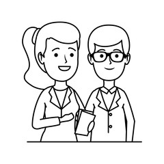 young dentists couple characters