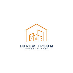 Home building icon, house sign and symbol design vector illustration