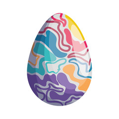 egg painted abstract happy easter