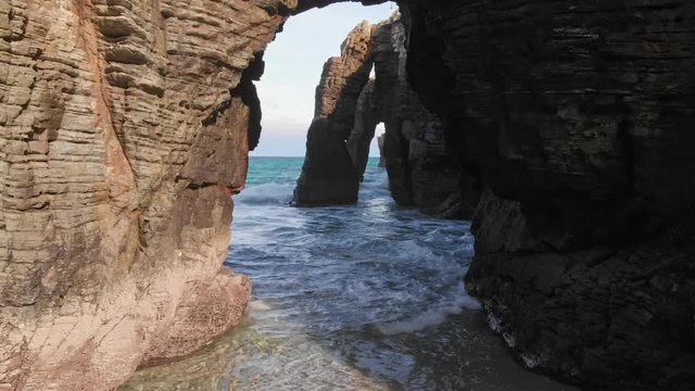 Beach of the Cathedrals in Lugo Galicia Spain
