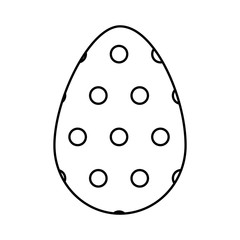 egg painted dotted happy easter icon