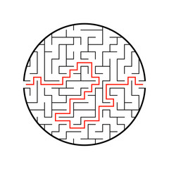 Abstract labyrinth. Game for kids. Puzzle for children. Maze conundrum. Vector illustration.