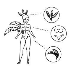 brazilian garota with accessories infographic