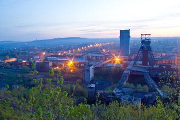morning in the industrial city, утро в промышленном городе