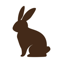 cute rabbit character silhouette