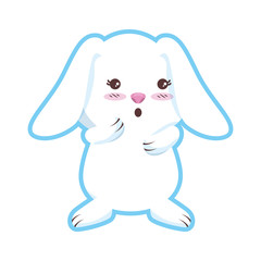 cute rabbit character icon