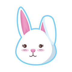 cute rabbit head character