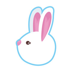 cute rabbit head character