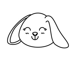 cute rabbit head character