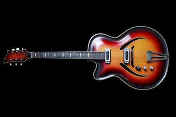 Electric guitar on a black background