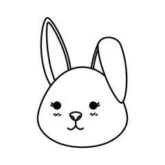 cute rabbit head character
