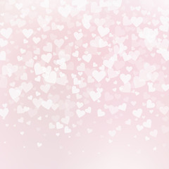 White heart love confettis. Valentine's day gradie